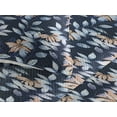 thumbnail image 3 of Ambesonne Botanical Quilted Bedspread Set 3 Pcs, Wild Floral on Night Back, King, Navy Blue and Peach, 3 of 4