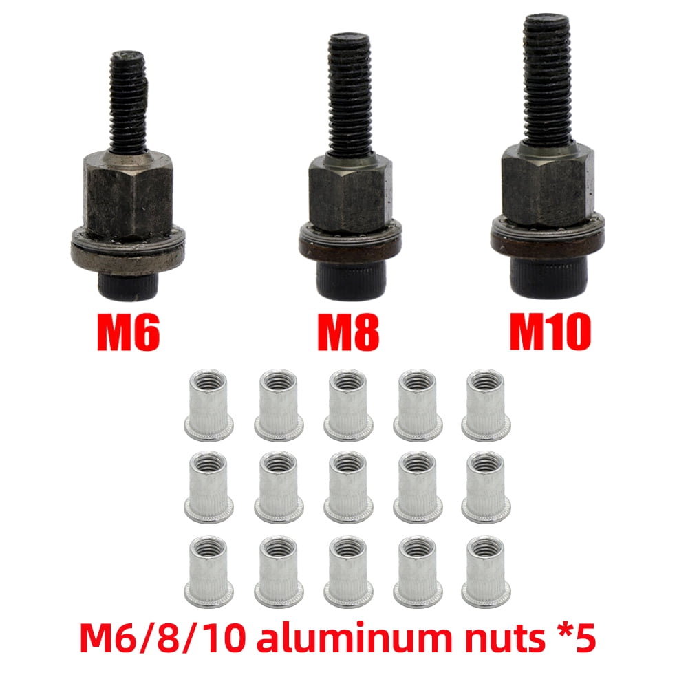 Juego De Tornillos Con Cabeza De Botón Negros M2.5 A M6 + Tuercas Nyloc Y Arandelas - 30 Piezas