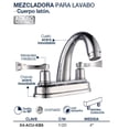 thumbnail image 2 of Llave Mezcladora Baño Lavabo Alfa  Cuerpo De Latón Cromado Rehilete Corto, 2 of 2