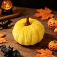 thumbnail image 6 of Harvest Mini Velvet Pumpkins, Plush Autumn Tabletop Accents, Rich Jewel Toned Fall Decor, Sophisticated Thanksgiving Centerpiece for Shelf, Console, Buffet, Home Holiday Staging, Harvest, Brown, 6 of 9