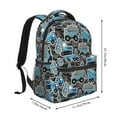 thumbnail image 2 of Honeii Blue Excavator Print Backpack for Both Men and Women, Basic Bookbag for College, Work, or Travel,Rucksack Computer Bag-One Size, 2 of 5