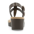 thumbnail image 3 of Journee Womens Bianca Wedge Heel Buckle Sandals, Widths Available, 3 of 10