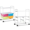 thumbnail image 4 of Costway 4 Multifunctional Drawers Rolling Storage Cart Rack Shelves Shelf Home Office, 4 of 10