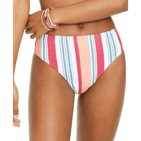 Roxy STRIPE Juniors' Striped High-Waist Bikini Swim Bottom, US Medium