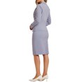 thumbnail image 4 of INSPIRE CHIC Women's Suit Sets Long Sleeves Blazer and Pencil Skirt Two Pieces Work Outfits S Light Purple, 4 of 7