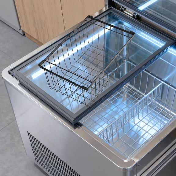 HONMEET Black Wire Basket Deep Freezer Hanging Storage Organizer for Freezers, and Space-Saving Kitchen Storage Solution