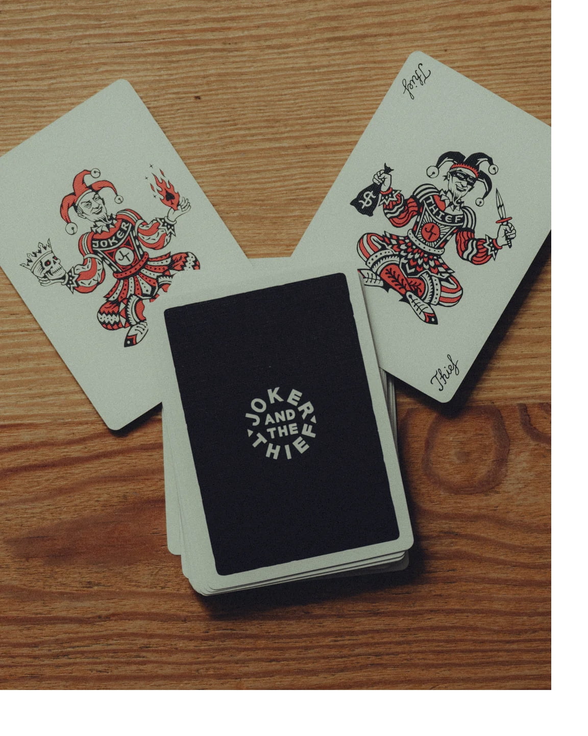 JT Logo 597 (Black Gilded of 150) Playing Cards by Joker and the Thief