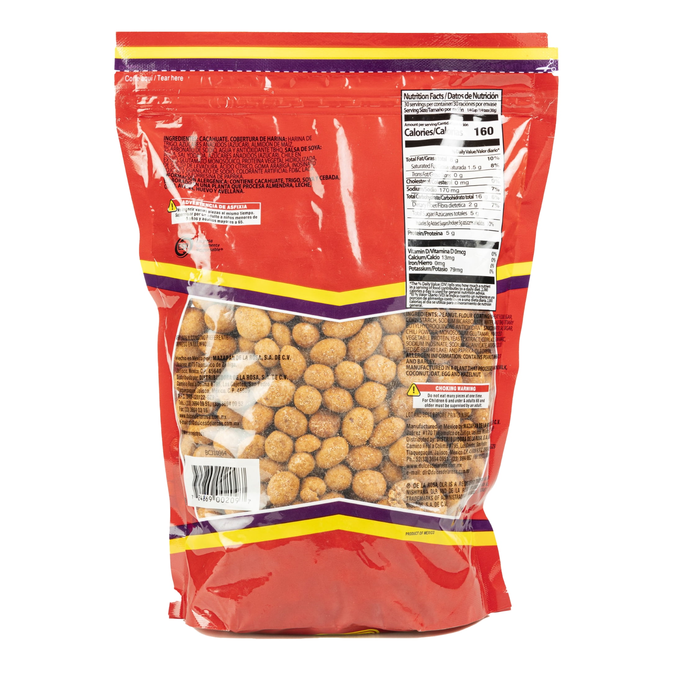 De La Rosa Japanese-Style Nishiyama Cocktail Peanuts, 2 lb Resealable Bag