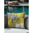 thumbnail image 4 of Outdoor Pillows Waterproof, Yellow Grey Bedding Throw Pillows with Insert for Couch Sofa Bed, Modern Oil Painted Abstract Art Aesthetics 18x18 Inch Pillowcases Decorative Patio Pillow Set of 1, 4 of 8