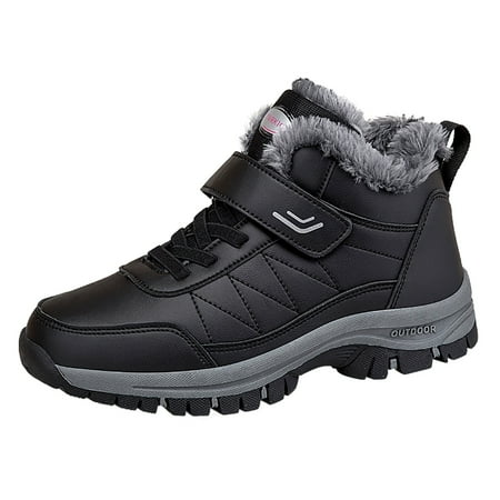 Lovers Shoes Boots for Snow Men Boots Mens Boys Short Bootie Snow Boots Men Size 8/12 Wide Outdoor Winter Warm Shoes Mens Tall Snow Boots Ankle Snow Boots