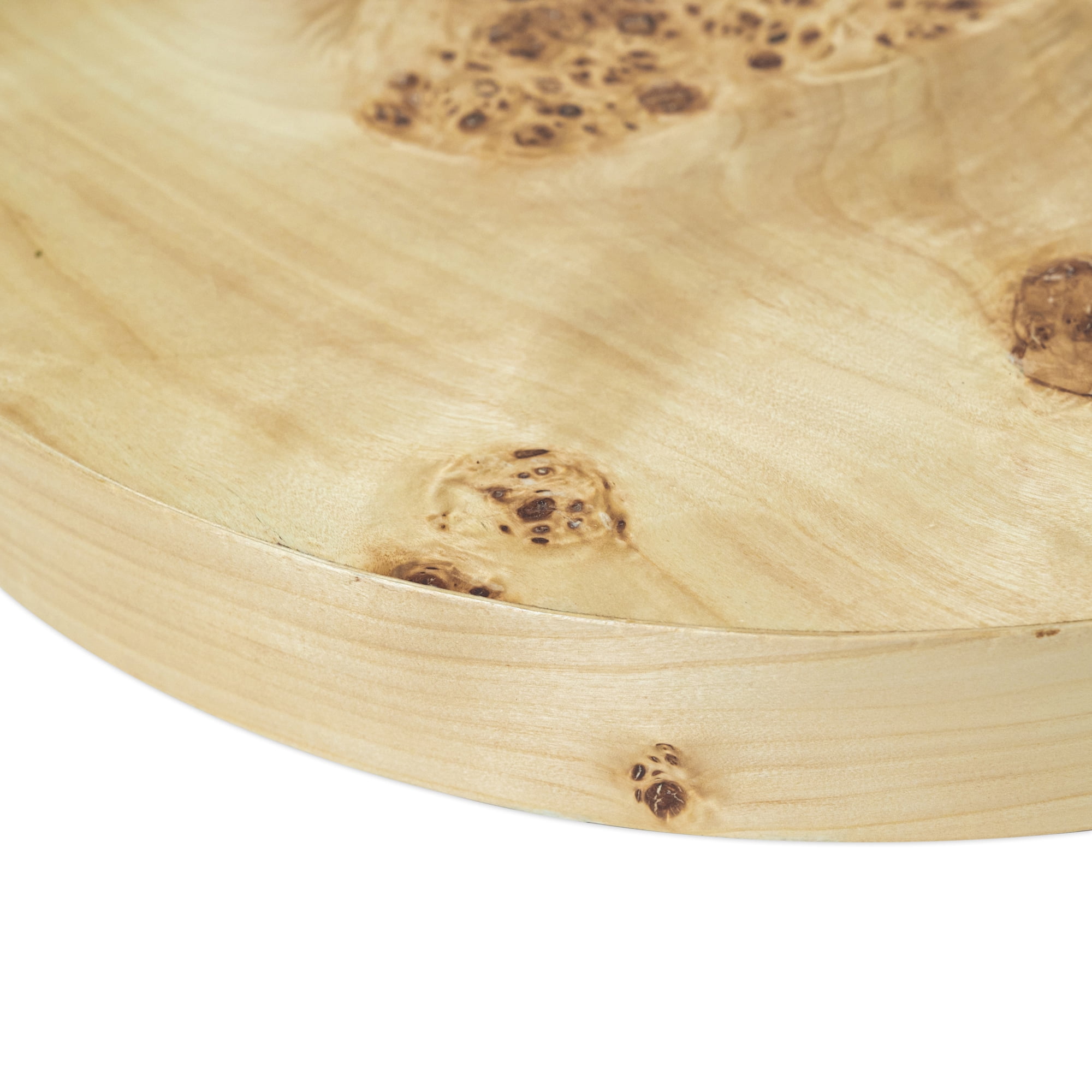 Ox Bay Gabriel Transitional Burl Wood Round Indoor Side Table