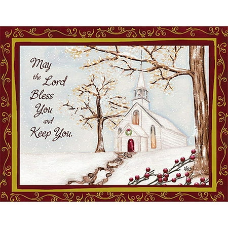 Lang "white Church" Boxed Christmas Card