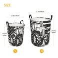 thumbnail image 3 of Sikiie American Tractor Print Round Dirty Clothes Basket, Waterproof Standing Foldable Storage Basket, for Laundry Room, Bedroom, Bathroom Storage-Medium, 3 of 6