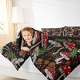 thumbnail image 4 of Feelyou Cartoon Red Mushroom Queen Comforter Set, Jungle Leaves Plant Bedding Sets, Teesn Kids Boys Girls Reversible Bedding Comforter Set, Breathable Home Decor, 3pcs, 4 of 8