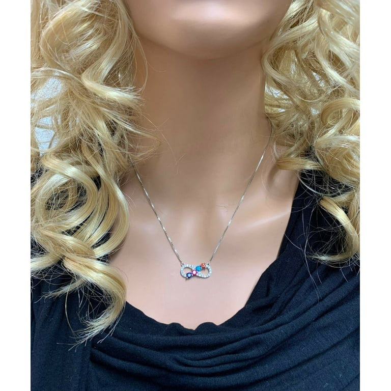 Birthstone necklace for sale mom 2 stones
