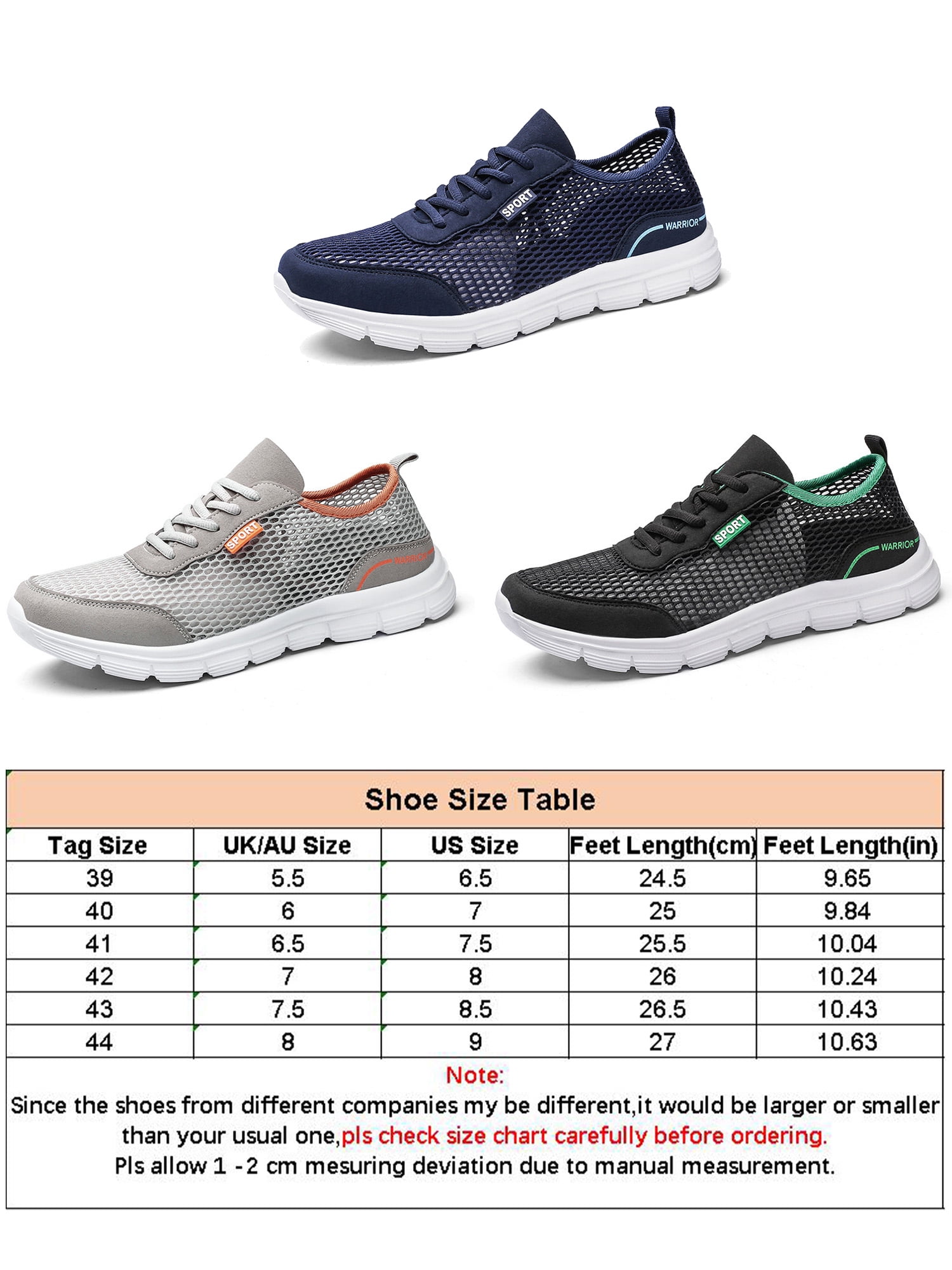 Shoes Men's Running Lightweight Casual Breathable Athletic Tennis Sneakers Gym