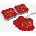 thumbnail image 5 of Inkdotpot Real Gold Foil Bracket Shape Paper Hang Tags Made With Love Wedding Favor Tags Pack Of 50, 5 of 7