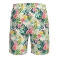 thumbnail image 6 of Kdxio Tropical Flowers Pattern Mens Casual Shorts - Drawstring Summer Beach Sports Shorts for Men, 6 of 9