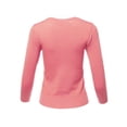 thumbnail image 3 of A2Y Women's Basic Casual Colorful 3/4 Sleeve Knit Pullover Sweator Top Pink XL, 3 of 6
