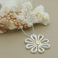 thumbnail image 2 of K-KED 925 Sterling Silver Flower Pendant Necklace Chain Wedding Engagement Jewelry, 2 of 3