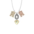thumbnail image 2 of Delight Jewelry Goldtone Large March - Hot Blue Crystal Heart Multi-Colored Crystal Mom Charm Necklace, 2 of 5