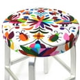 thumbnail image 3 of Junzan Mexican Bright Style Bar Stool Cover Round Seat Cushion With Elastic Washable And Non Slip Bottom For Barstool Padded Chair Slipcover - 14 Inch, 3 of 7