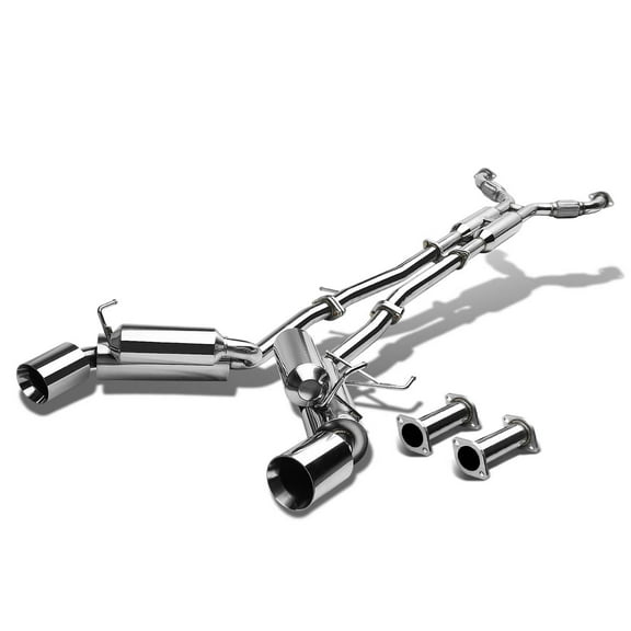 DNA Motoring for 03-09 Nissan 350Z Infiniti G35 Cat-Back Exhaust Dual Rolled Muffler Tip Z33 Fairlady Z