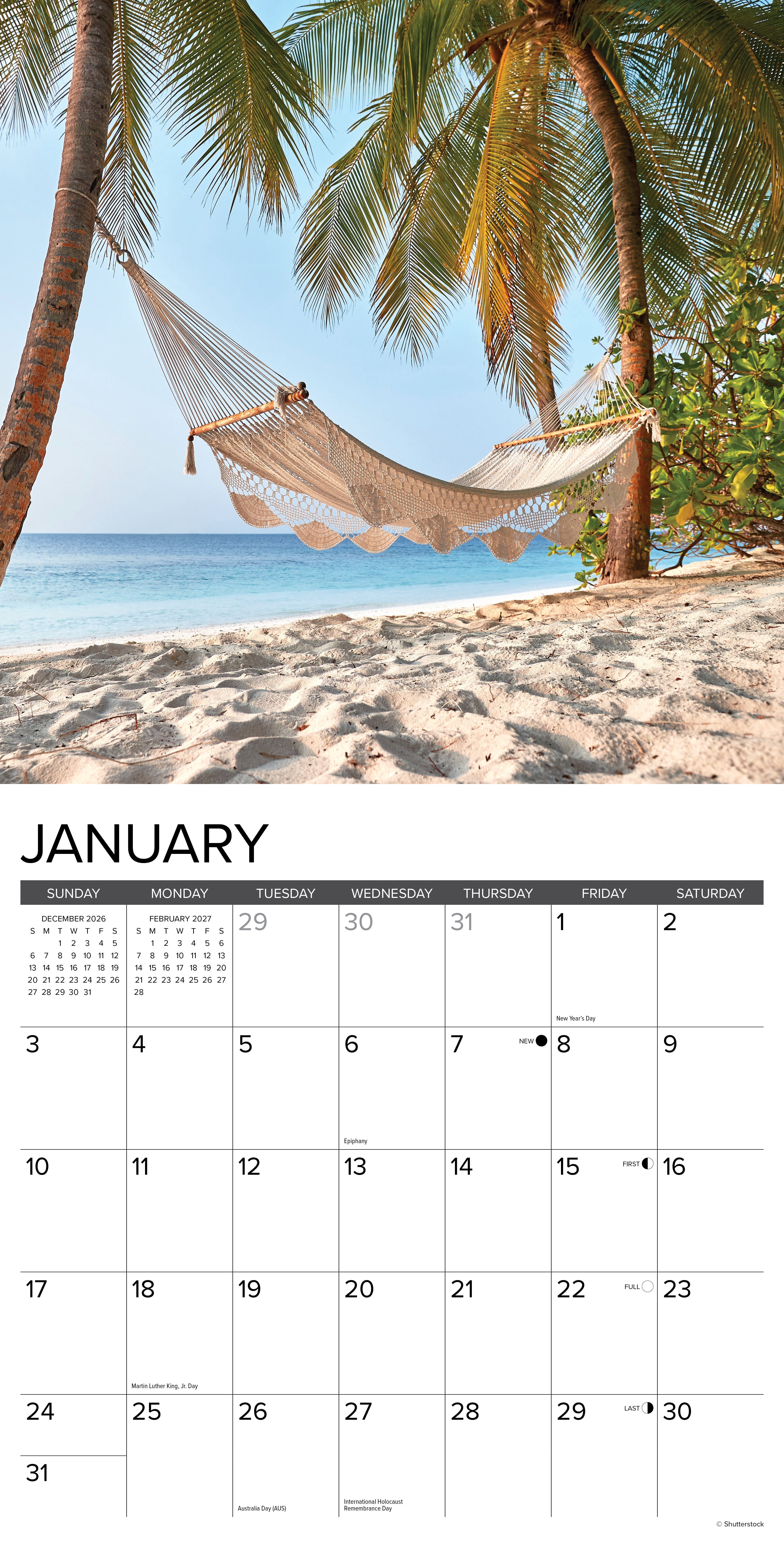 Willow Creek Press, BeachLife 2027 Wall Calendar