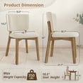 thumbnail image 7 of Dycanpo Wooden Dining Chairs Set of 6, Wide Back Kitchen Side Chairs for Modern Farmhouse Dining Room, Linen Upholstered and Natural Wood Legs, 7 of 7