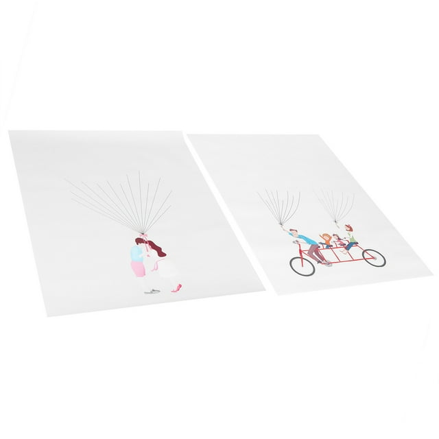 Libro de visitas de boda con patrón de dibujos animados decoración de pintura de huellas dactilares para boda de fiesta de cumpleaños ANGGREK Otros