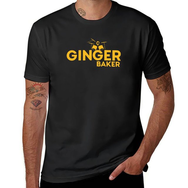 Copia de la camiseta Ginger Baker negra de gran tamaño camisetas lisas de secado rápido para hombre