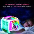 thumbnail image 4 of Despertadores digitales de unicornio para niñas, cubo LCD LED nocturno brillante con luz, reloj despertador para niños, regalos de cumpleaños para (B, 4 of 5