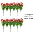 thumbnail image 4 of Flores artificiales INXUGAO con forma de margaritas falsas, 12 paquetes, rojo y rosa, 4 of 8