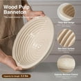 thumbnail image 2 of Juego de cestas para hacer pan BAVIFY, kit de pulpa de madera de 9 pulgadas y 2.2 libras, 2 of 8