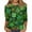 Dark Green, variant on Plus Size T Shirts for Women St Patricks Day 3/4 Sleeve Irish Clover Print Tops Dressy Casual Round Neck Loose Bouse Tunic Blouses St Patricks Day Party Tops 2026