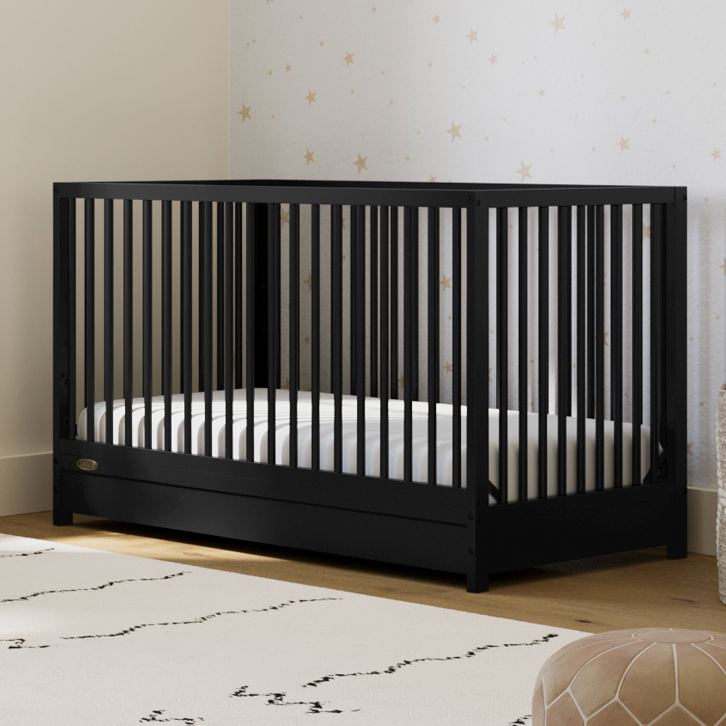 Graco Teddi 5-in-1 Convertible Baby Crib with Drawer, Black - image 2 of 16