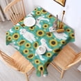 thumbnail image 2 of White Poodle Dog and Sunflowers Square Tablecloth,Waterproof Square Table Cover,Wipeable Spillproof Washable Table Cover for Home Kitchen Party Decor 42"X42"(107x107cm), 2 of 6