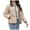Khaki, variant on Buigttklop Womens Quilted Puffer Jacket Lightweight Button Down Padded Coat Outwear Turndown Collar Winter Fall Coat Jacket