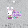thumbnail image 4 of Inktastic My 1st Easter with Bunny and Easter Basket Girls Baby Dress, 4 of 5