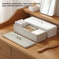 thumbnail image 4 of Langgg Cosmetics Storage Box Multifunctional Detachable Jewelry Cases Portable Dust-proof Showcase Holder Container Women White Pink, 4 of 6