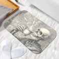 thumbnail image 6 of 1pc Skeleton Drinking Coffee Absorbent Non-Slip Bathroom Thickened Flannel Rug Decor,Soft,Quick Drying,Suitable For Indoor/outdoor Use,Bathrooms,Bedrooms,Kitchens,Terrace,Laundry Rooms,16"x24", 6 of 9