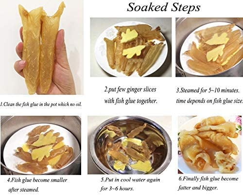 Fish Glue,Rich in Collagen Dried Seafood Fish Maw Roll Natural Sun Dried From South America AAA Large 1lb bag