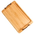 thumbnail image 2 of BergHOFF Bamboo Serving Tray with Wrought Iron Handles, 15.5", 2 of 3