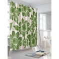 thumbnail image 3 of Shower Curtains Green Flower Bath Curtain Abstract Floral Waterproof Bathroom Shower Curtain Set with Hooks Decoration 72 x 72 Inches, 3 of 7