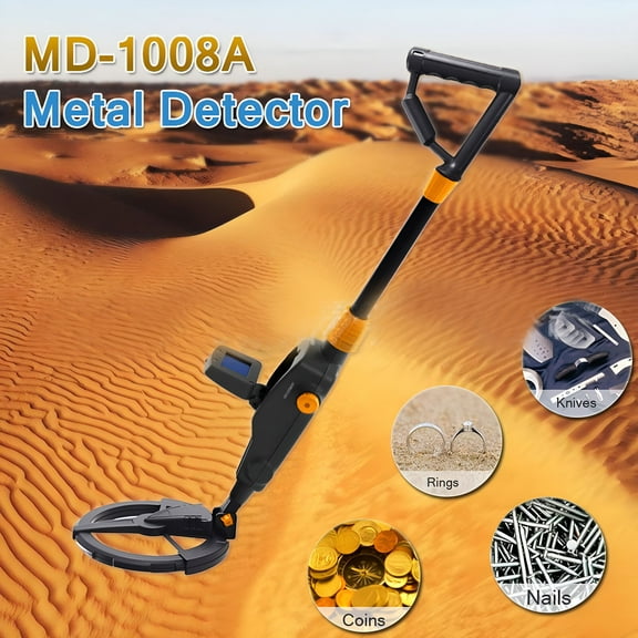 GJX Metal Detector for Adults & Kids High Sensitivity Metal Detector Adjustable with LCD Screen Unearthing Treasure Finder with Sound Alarm Treasure Hunting Tool