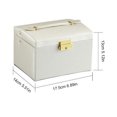 thumbnail image 3 of Jewelry Organizer Portable Pure Color Large Capacity Necklace Case Earrings Case, 3 of 10