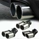 thumbnail image 5 of Suitable 1pcs 2.5" Inlet Car Auto Exhaust Muffler Tip Stainless Steel Dual Pipe Trim Modified Car Rear Tail Throat Liner For Most Cars, 5 of 5