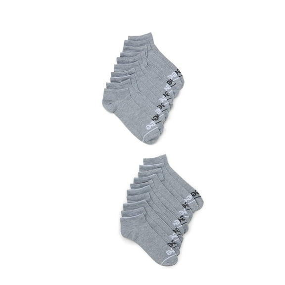 Lee Iconic Originals Men’s No Show Socks, Breathable Heel Socks, 6-12, Heather Grey, 20-Pack