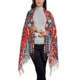 thumbnail image 2 of Honeii Fire Sign Print Scarf Oversized Scarf Tassel Fall Winter Thick Scarf Warm Shawl Women,Women's Scarves & Wraps, 2 of 8