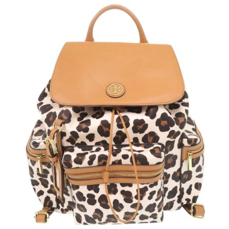 Pre-Owned Tory Burch Leopard Print PVC Multicolor Backpack Daypack 0911 (Good)